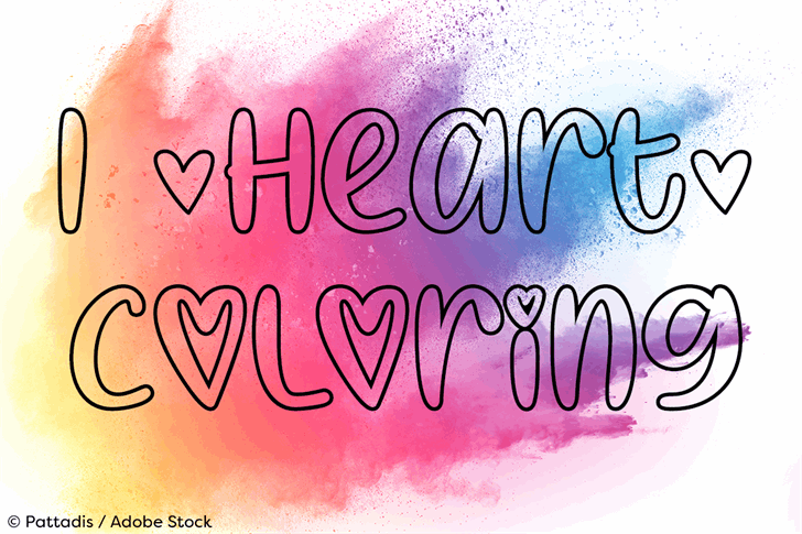 I Heart Coloring font插图 I Heart Coloring font插图