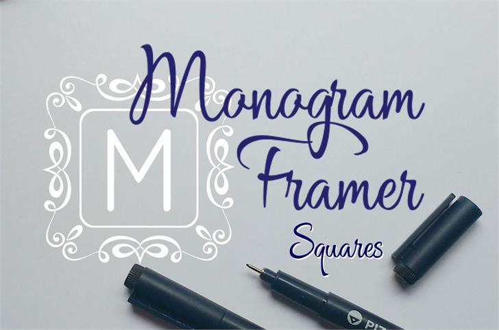 Square Monogram Frames font插图 Square Monogram Frames font插图