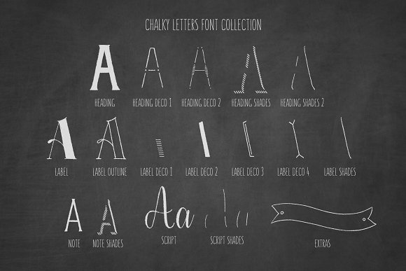 Chalky Letters font collection插图1