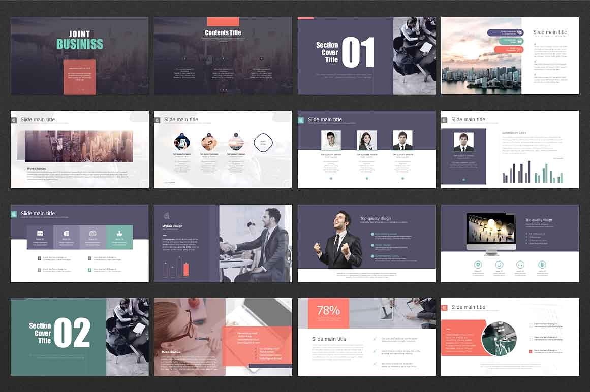 深色系极简主义商业化PPT模板下载[pptx]插图(1)