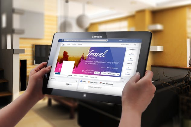 旅行品牌Facebook时间轴封面设计模板素材库精选 Travel Brush Facebook Timeline Cover插图(2)