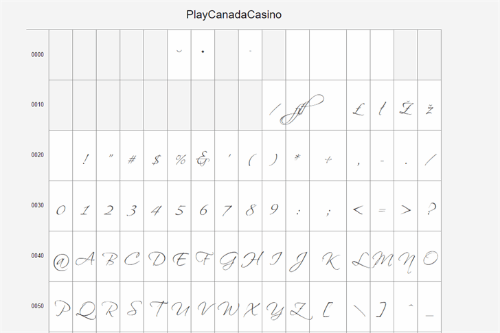 PlayCanadaCasino font插图