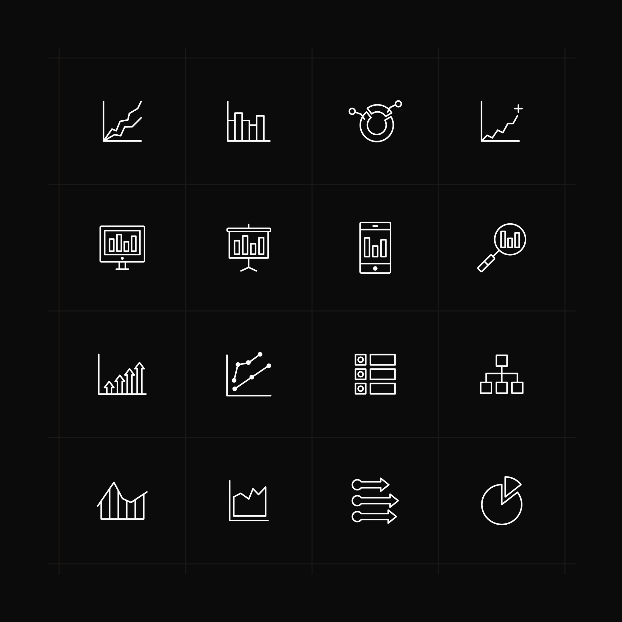 数据统计分析主题矢量图标 Analysis Vector Icons插图(1)