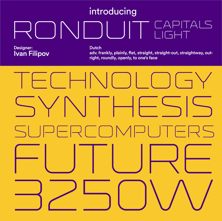 Ronduit Capitals Light font插图1