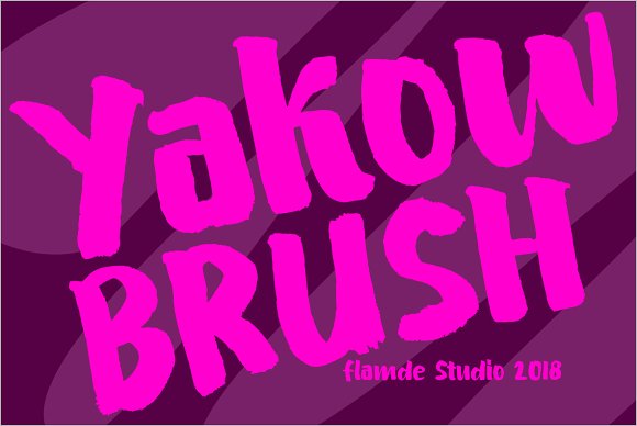 Yakow BRUSH Font插图