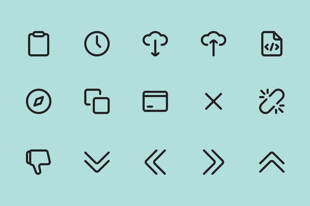UI界面设计矢量图标集 User Interface Vector Set (90 icons)插图(4)