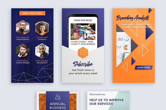 干净和现代设计风格 Instagram 社交媒体贴图模板素材库精选 Instagram Stories插图(2)