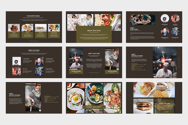 西餐饮食主题PPT幻灯片模板素材 Cruncheese : Powerpoint Presentation插图(1)