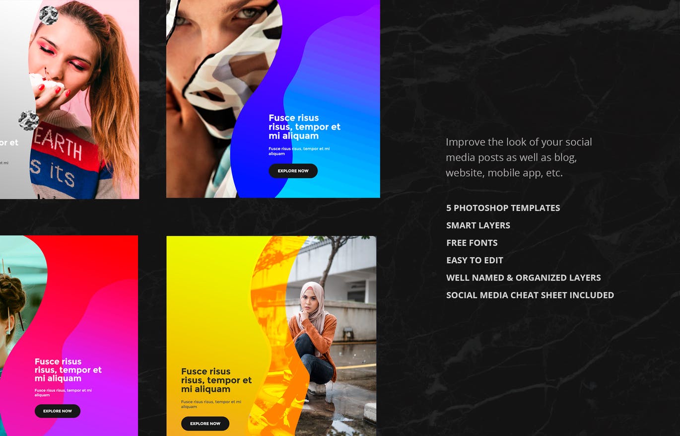 社交媒体促销广告Banner设计模板v75 Social Media Banners – Vol75插图(2)