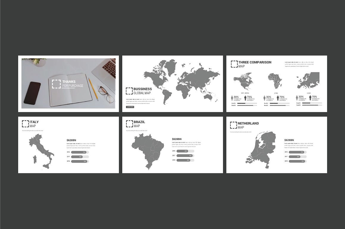 现代多图的极简主义商业化ppt模板下载[pptx]插图(5)