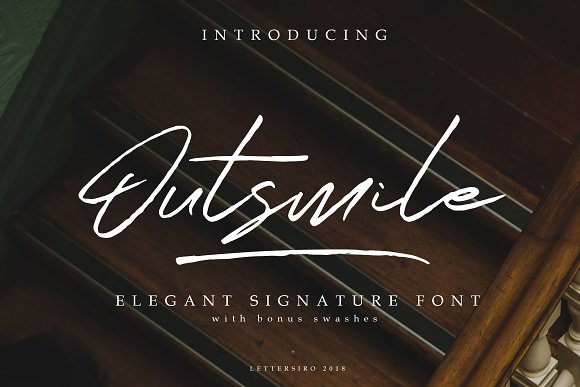 Outsmile Elegant Signature Font插图