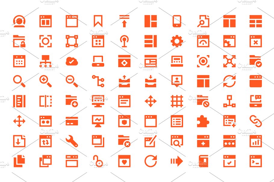 225+网页设计＆开发图标素材 225+ Web Design and Development Icon插图(1)