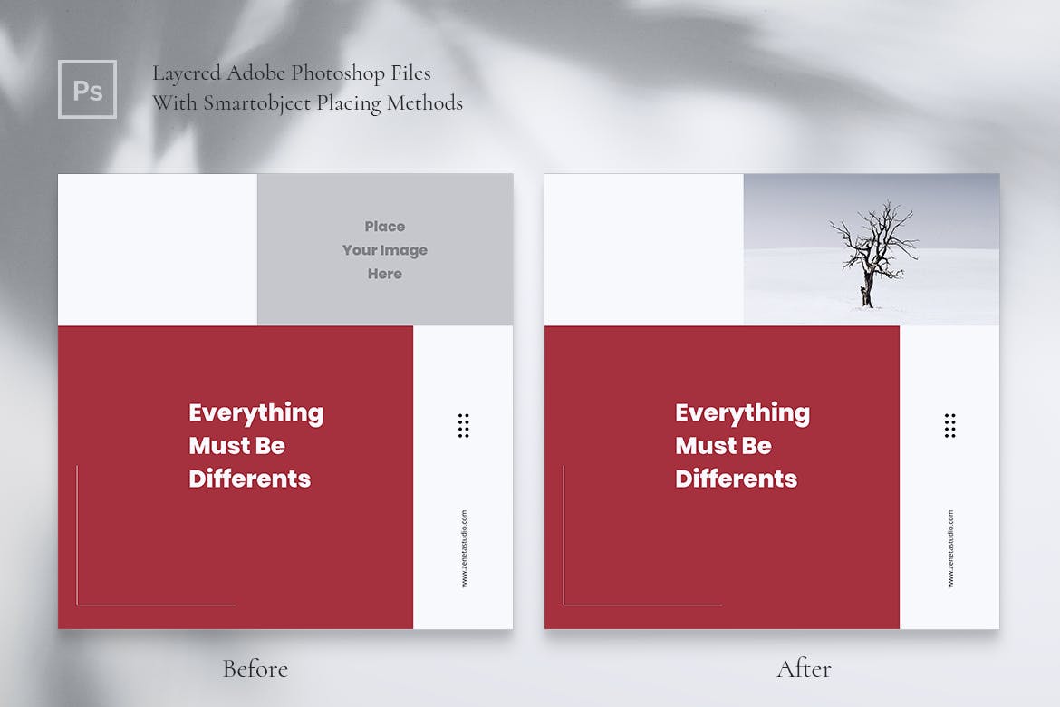 创意代理公司Instagram&Facebook社交文章贴图设计模板素材库精选 ZENETA Creative Agency Instagram & Facebook Post插图(3)