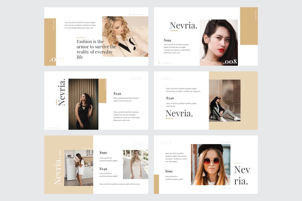 多用途时尚主题PPT幻灯片设计模板 NEVRIA – Multipurpose Powerpoint Template  V104插图(2)