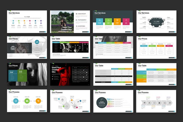 摄影/时尚/服装企业PPT幻灯片设计模板 KooK Powerpoint Presentation插图(7)