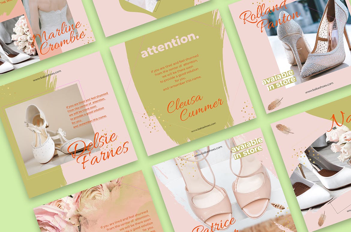 社交电商宣传推广设计模板素材库精选素材包 Social Media Kit Shop插图(2)