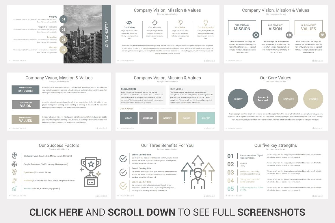 简单而专业的酷炫PPT模板插图(4)