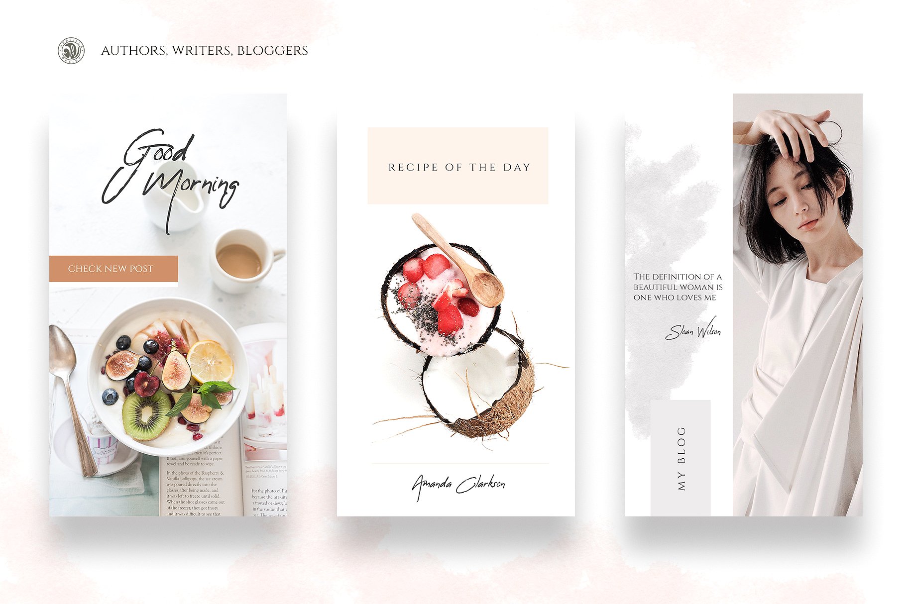 小资女王范Ins社交故事贴图模板素材库精选 Instagram Stories for Writers插图(1)