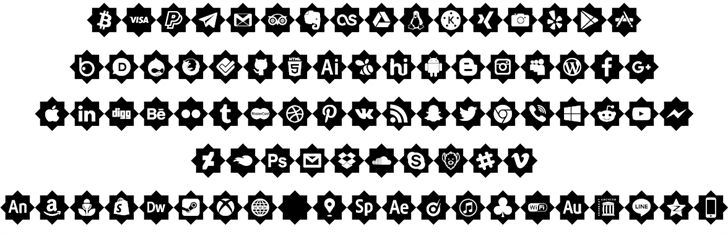 icons social media font插图1