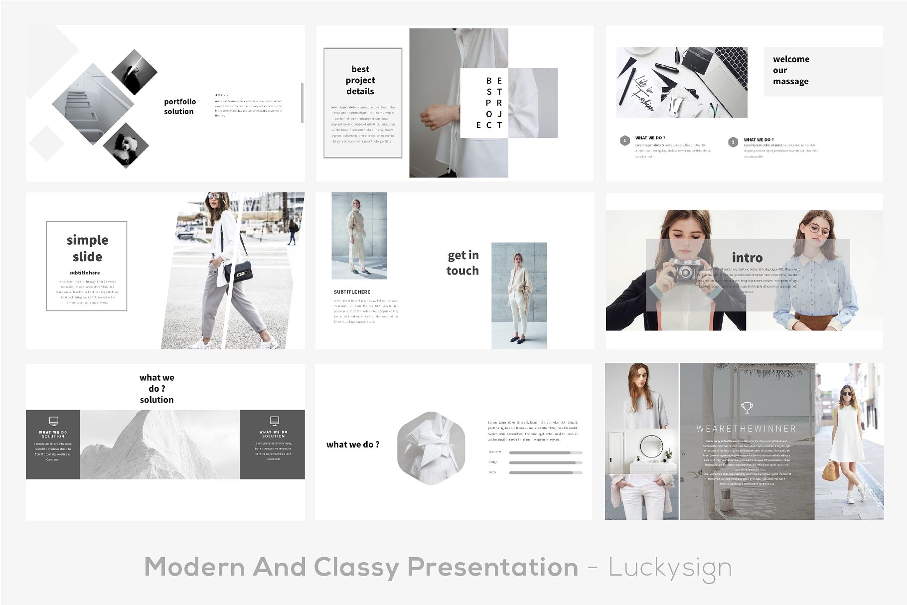 超现代和独特的极简主义ppt模版插图(6)