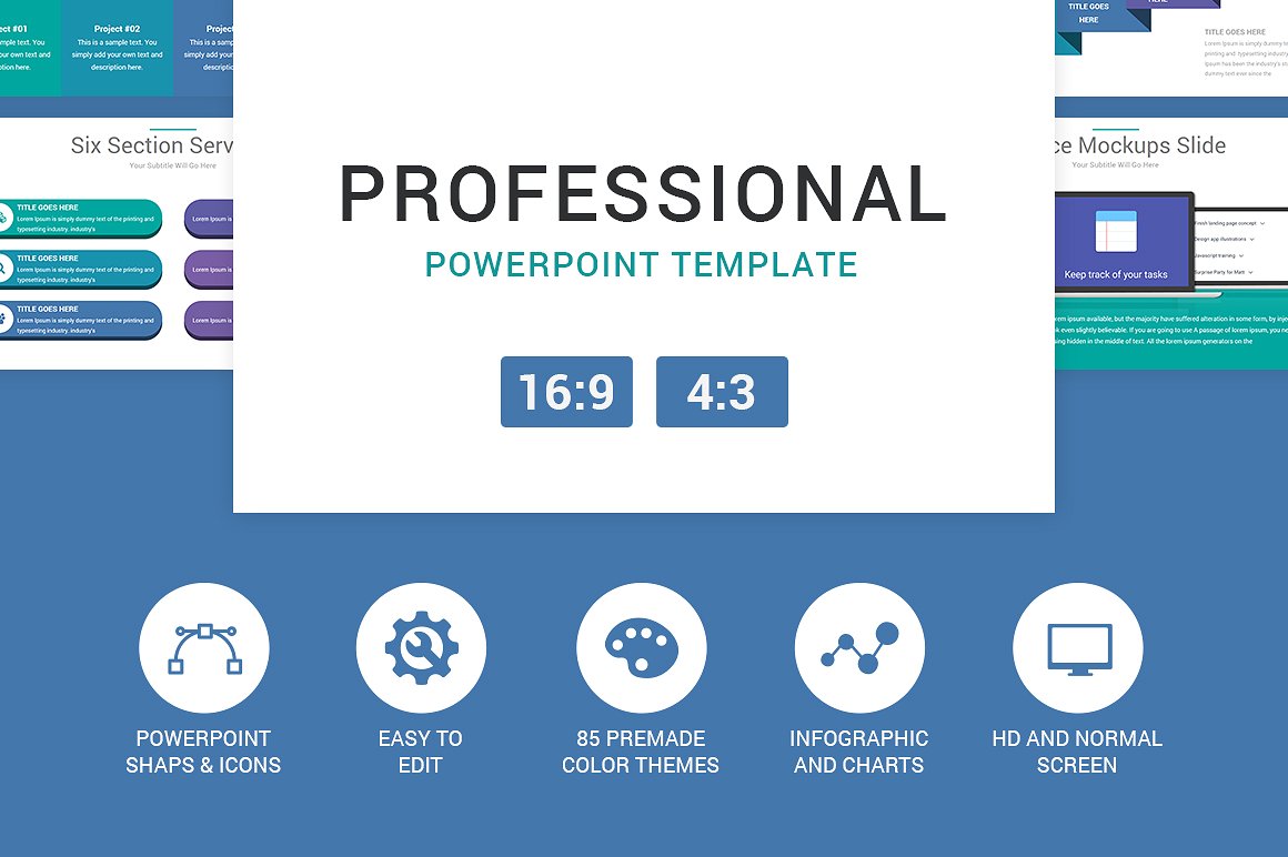 专业创意的科研PowerPoint模板下载插图(1)