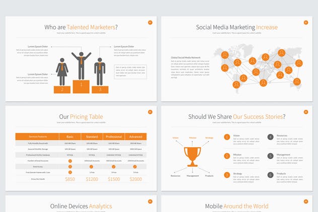 业务发展规划方案PPT幻灯片设计模板 Business Development PowerPoint Template插图(12)