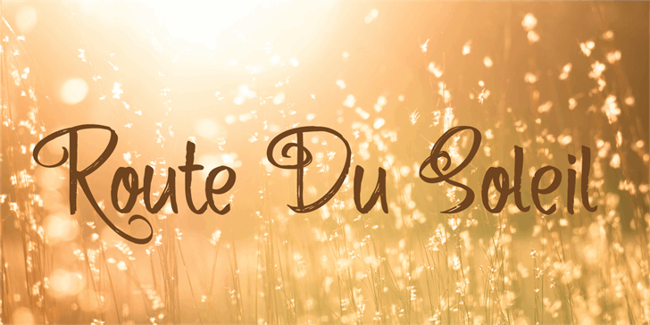 Route Du Soleil DEMO font插图 Route Du Soleil DEMO font插图