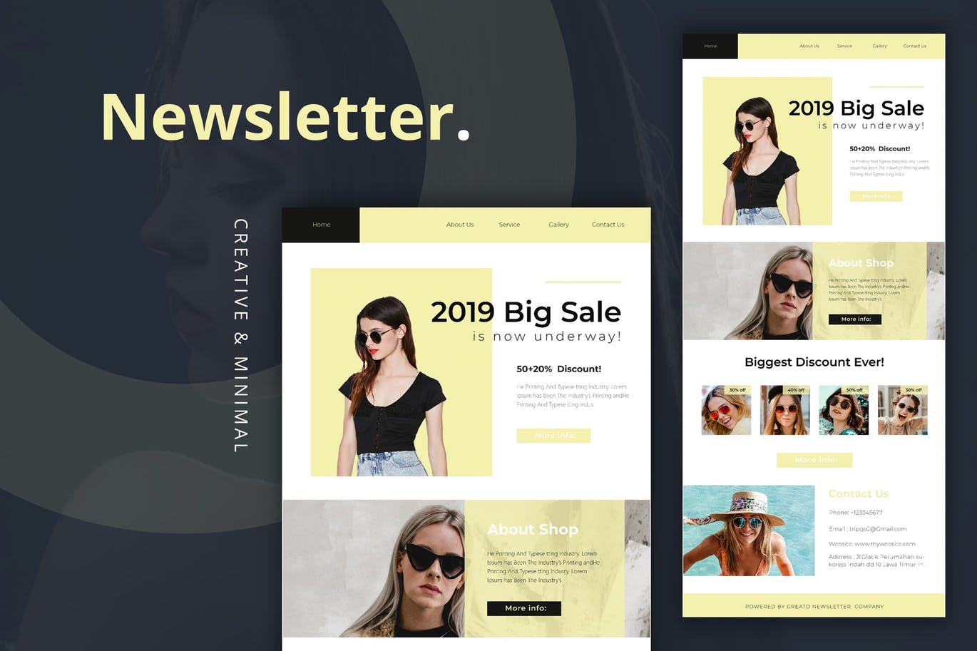 时尚服装品牌邮件订阅推广设计模板 Trendy Newsletter插图