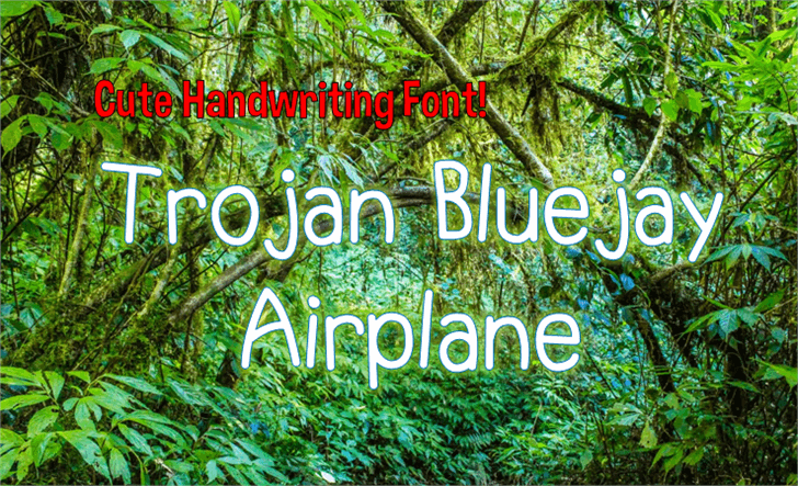 Trojan Bluejay Airplane font插图