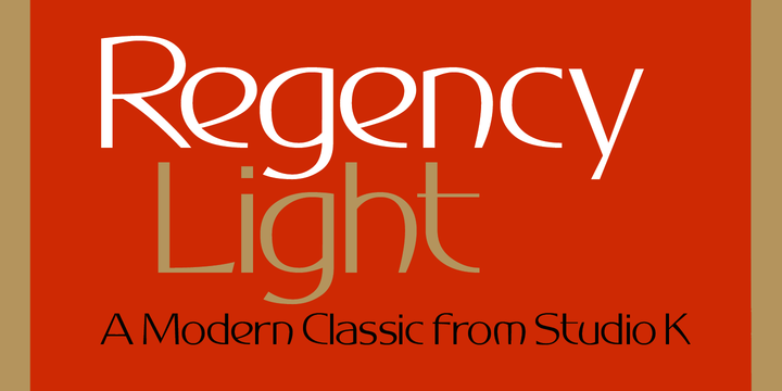Regency Font Family插图