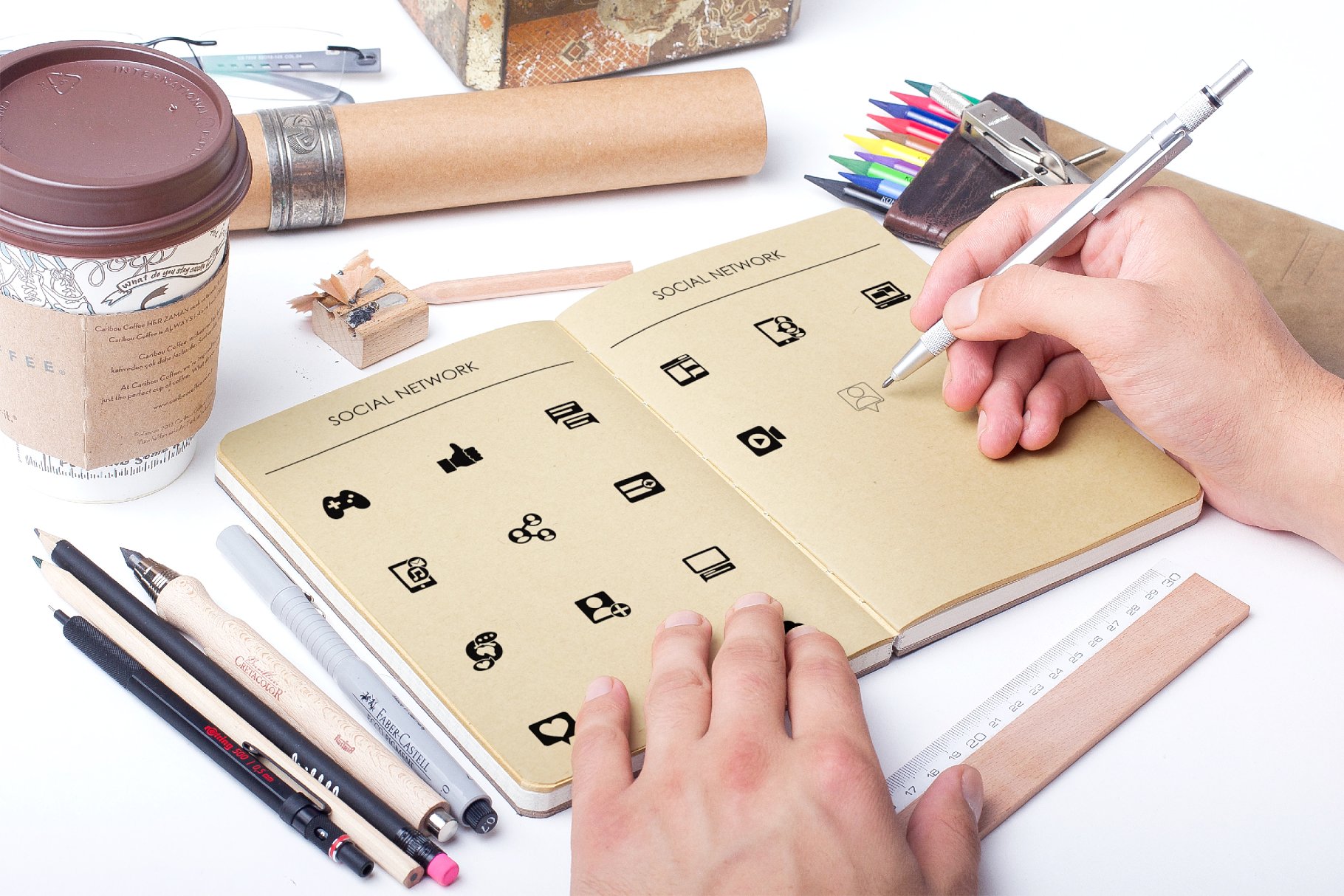 社交媒体网络图标 Social network icons插图(3)