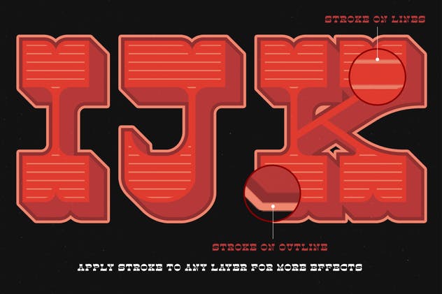 复古凸版印刷衬线字体 Circus Freak Font插图(3)