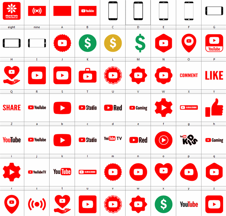 Font YouTube Color font插图2