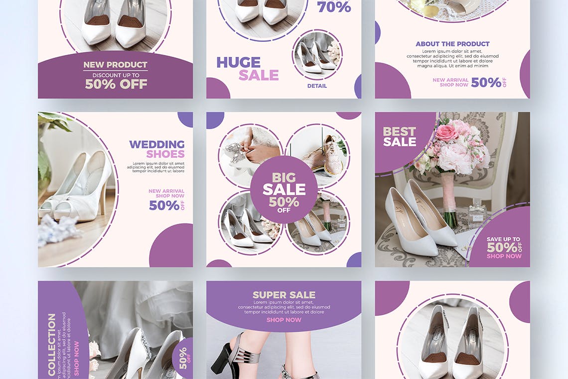 时尚品牌Instagram促销广告设计模板素材库精选 Fashion – Instagram Post Template插图(6)