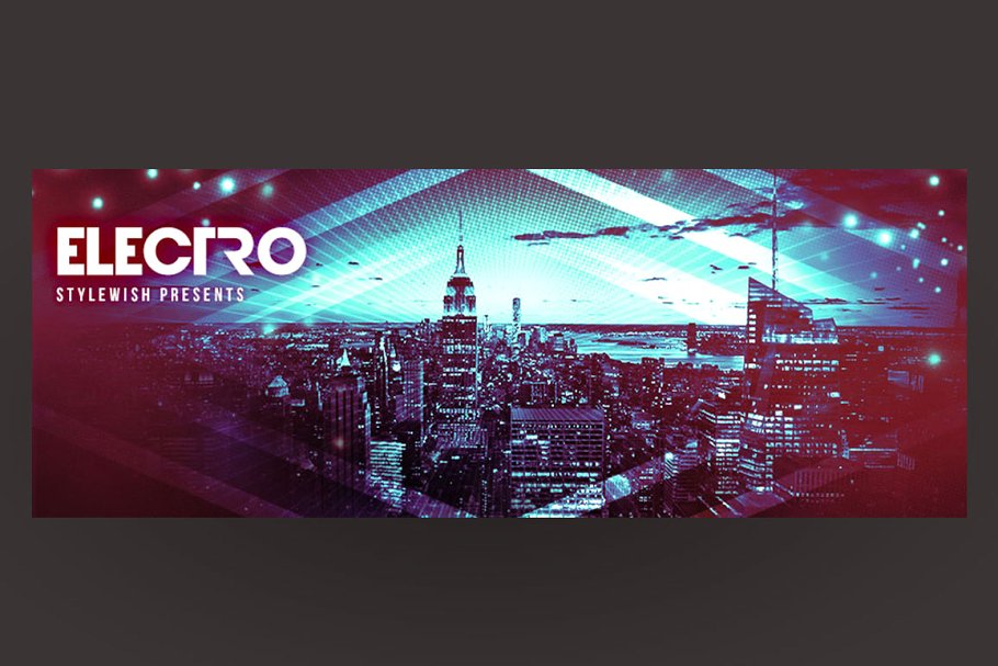 5款Electro风格Facebook时间轴模板素材库精选 5 Electro Facebook Timeline Covers插图(5)