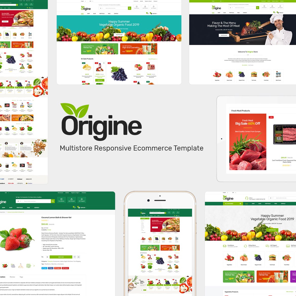 生鲜电商网站Opencart主题模板素材库精选 Origine – Organic Opencart Theme插图(1)
