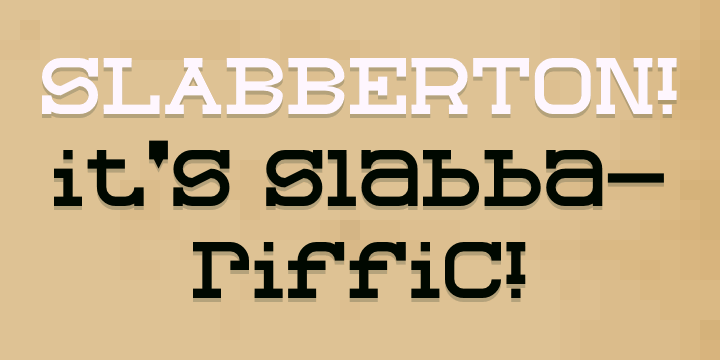 Slabberton font插图