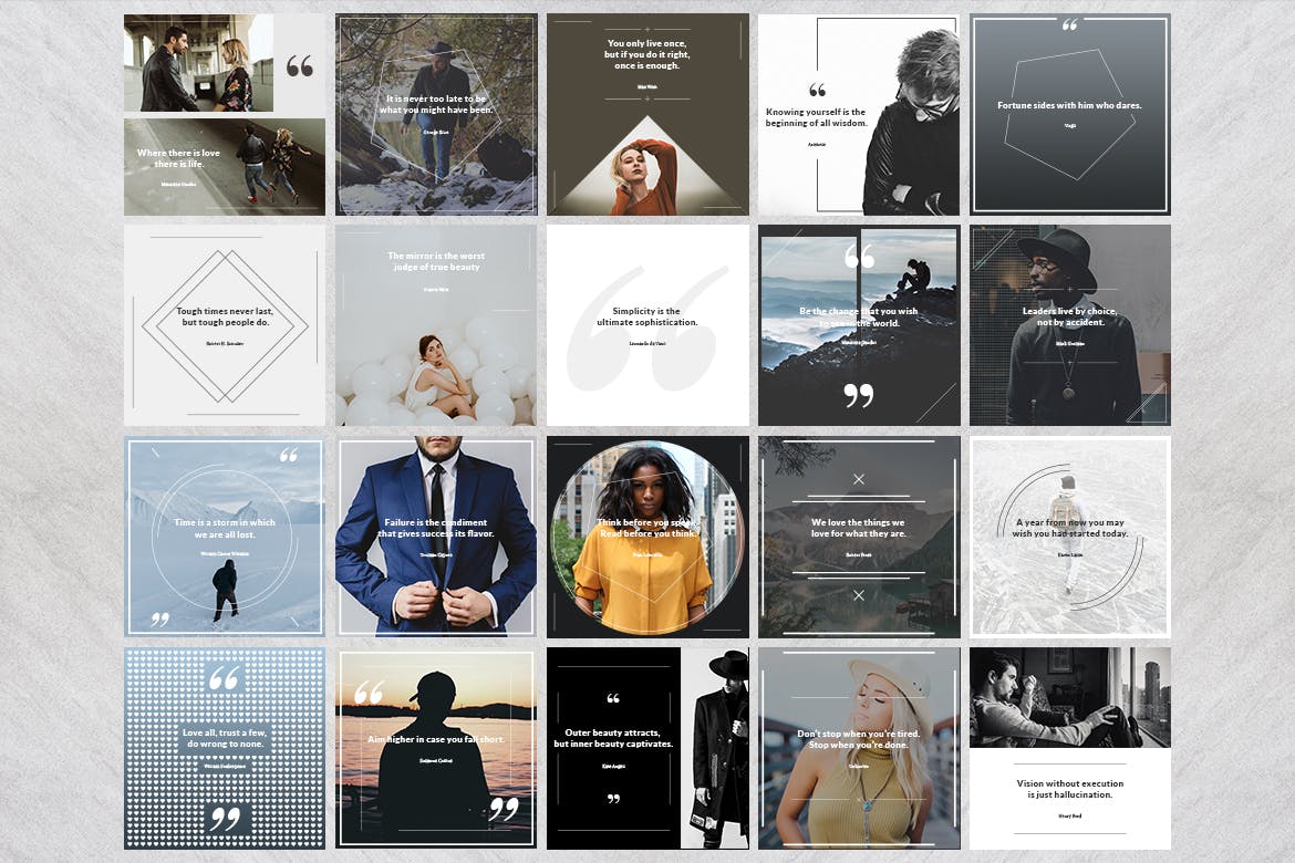 40款社交媒体新媒体引语贴图设计模板素材库精选 40 Instagram Quotes插图(3)