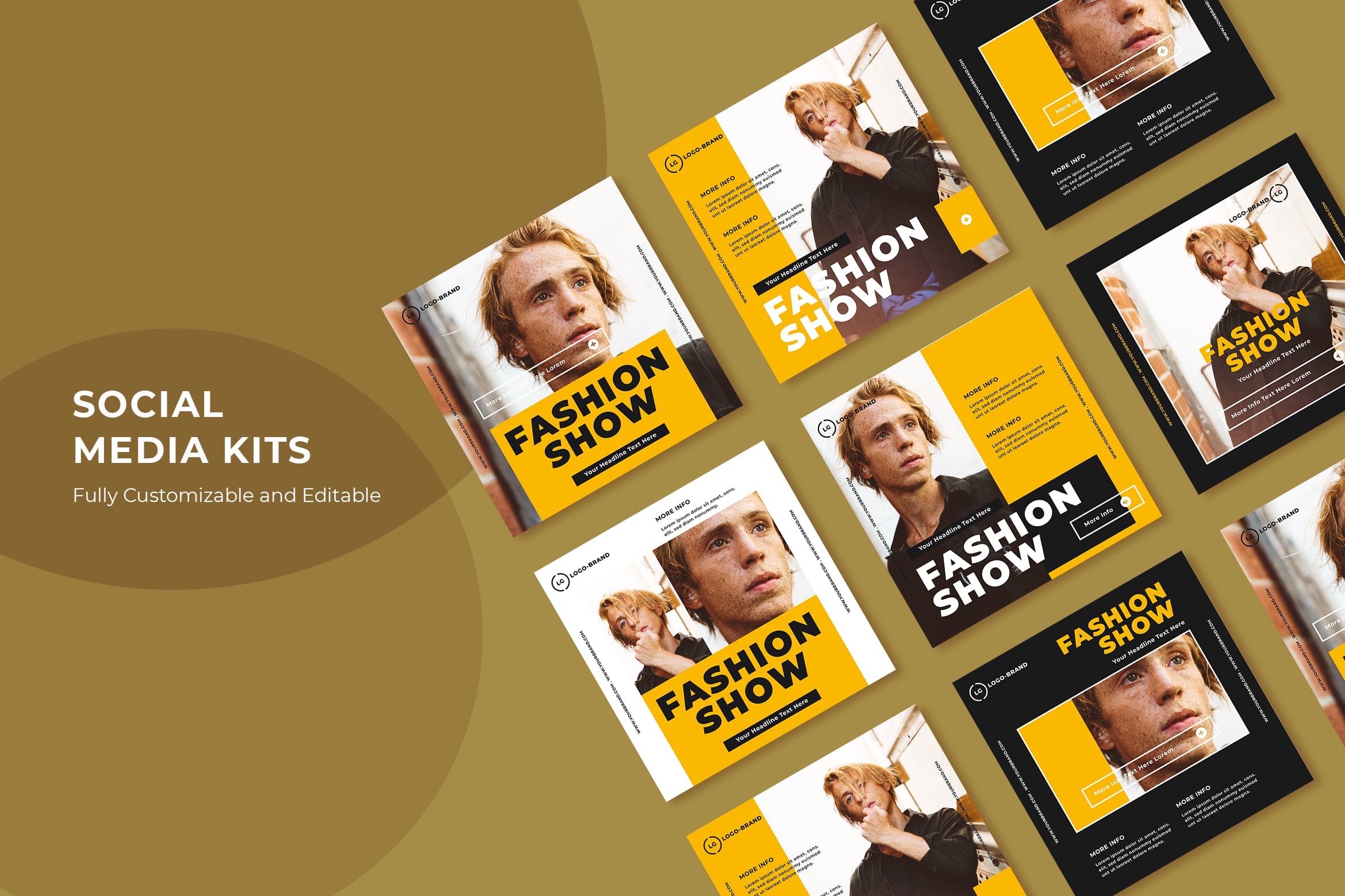 时装秀时尚主题活动社交宣传设计素材包v50 SRTP – Social Media Kit.50插图