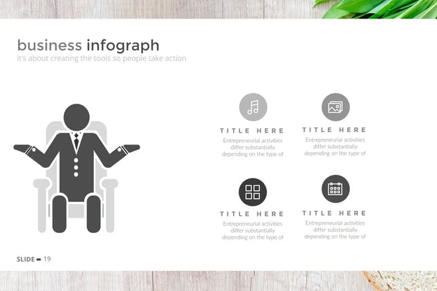 项目规划方案PPT演示幻灯片设计模板 Black White Project Vol. 1 Powerpoint插图(1)