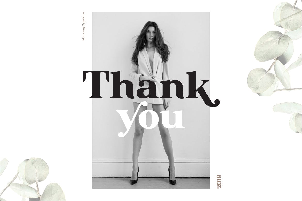 一款平面设计绝配的大胆优雅粗体衬线英文字体 Macloney – Bold Serif Font插图(5)