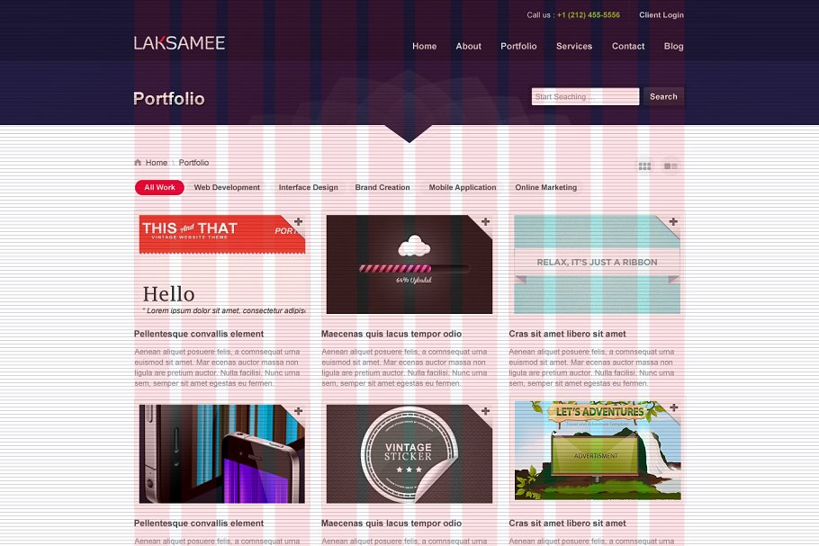 Laksamee洁独特的投资网站/企业网站模板素材库精选 Laksamee PSD Template插图(4)