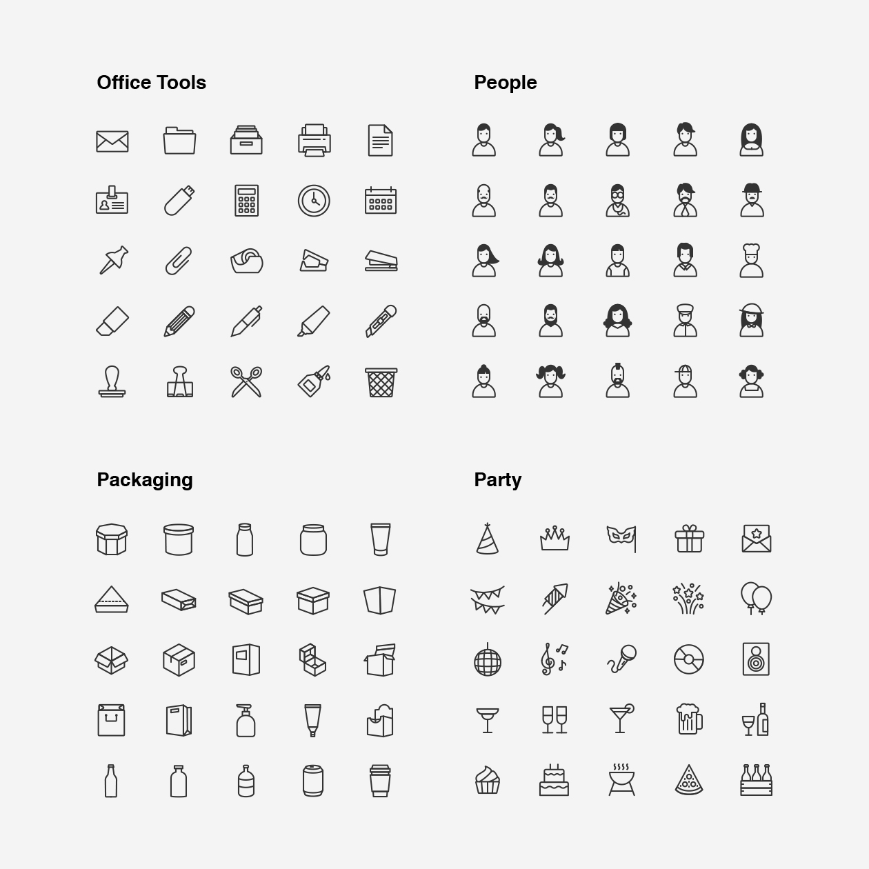 2120枚网站&APP设计师必备的矢量线性素材库精选图标集 Ultimate Icons Growing Pack插图(11)