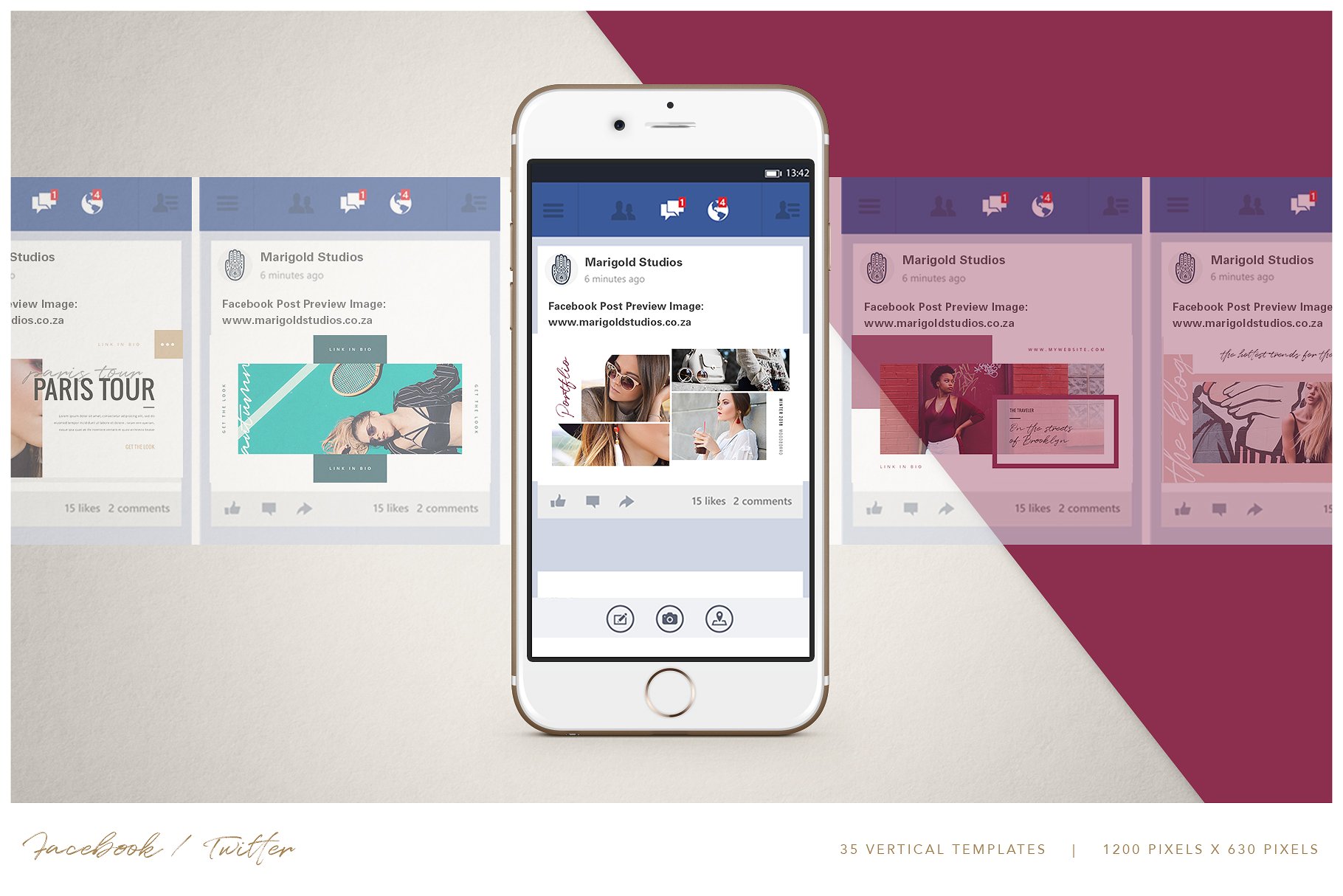 潮流时尚主题社交媒体贴图模板素材库精选素材 BROOKLYN | Social Media Pack插图(3)