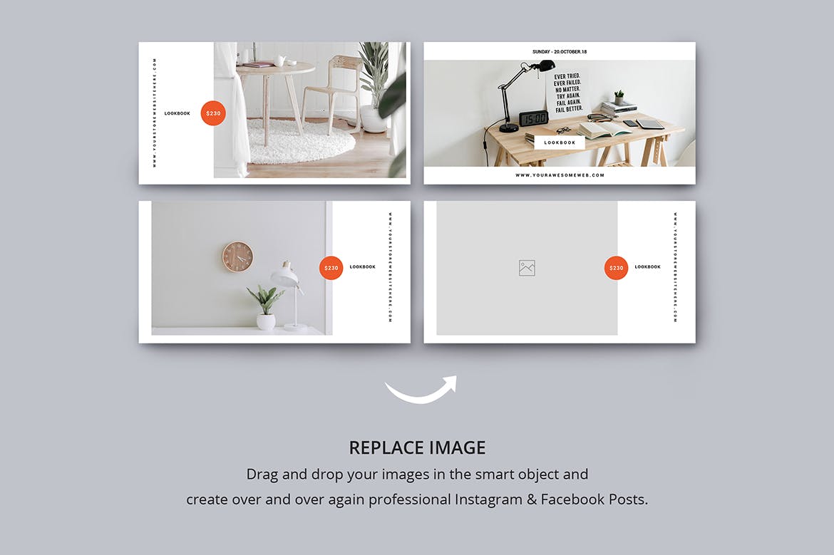 Facebook主页巨幅素材库精选广告模板v7 Facebook Ad Vol. 7插图(2)