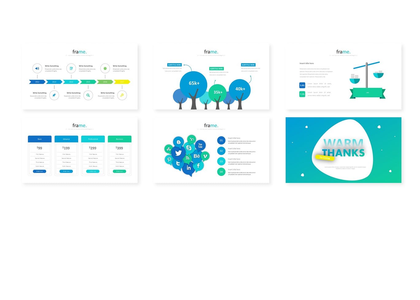 市场调研报告创意PPT幻灯片模板 Frame Creative – Powerpoint Template插图(3)