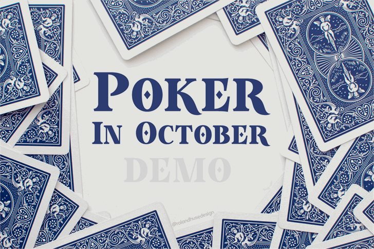 Poker In October Demo font插图 Poker In October Demo font插图