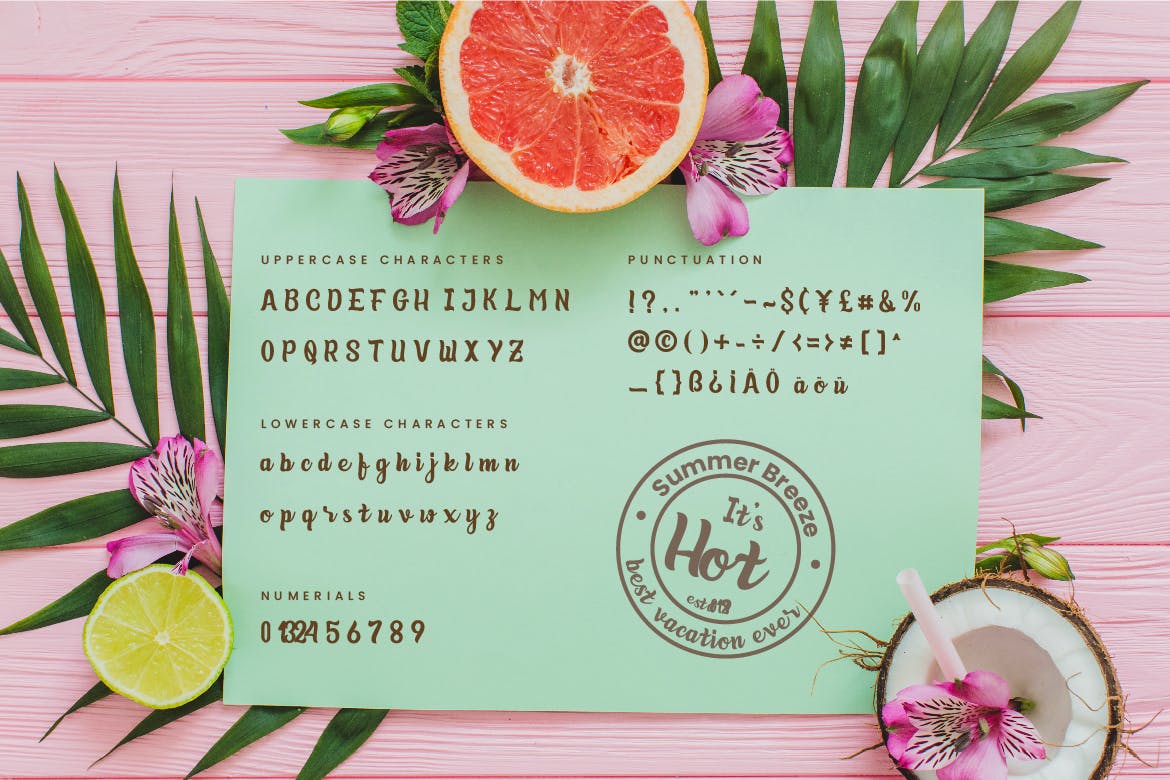 英文粗体装饰设计画笔笔刷书法字体下载 Tropical Vacatina – Bold Script Font插图(1)