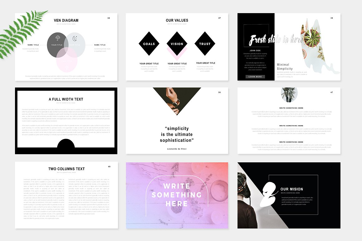 精选时尚大气潮流 PPT 模板 Zellisa Powerpoint Presentatio插图(6)