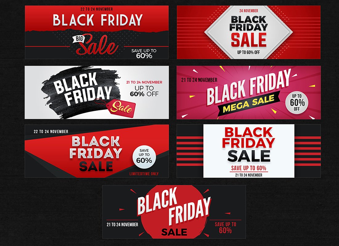 黑色星期五Facebook封面模板素材库精选 Black Friday Facebook Cover插图(1)
